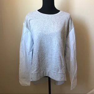 Who What Wear mixed media top